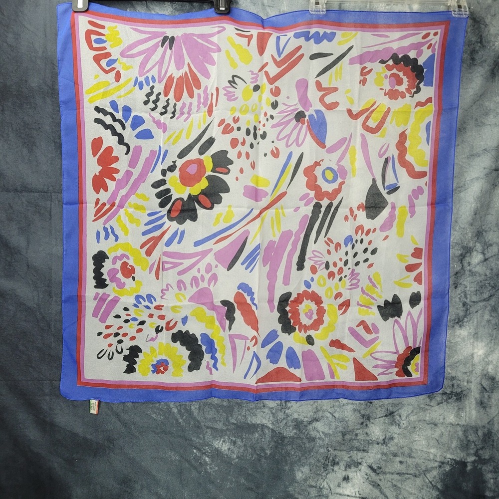 Made in Italy Womens Floral Scarf Square